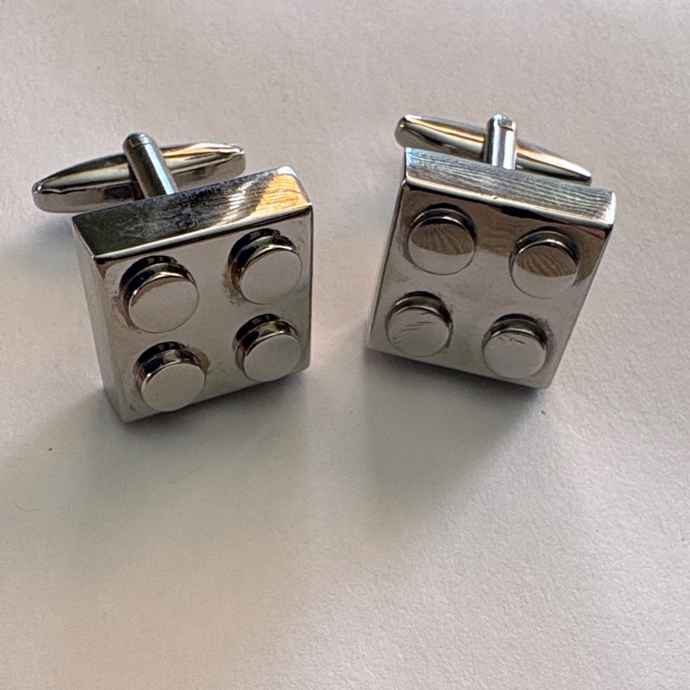 Silver Plated LEGO Cufflinks